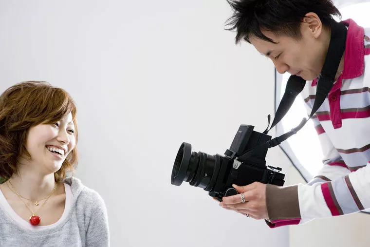 30代女性の写真撮影