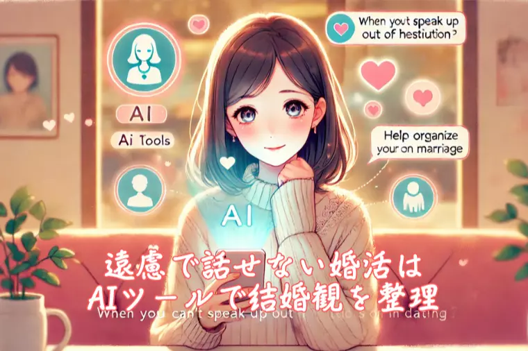 遠慮で話せない婚活はAIツールで結婚観を整理