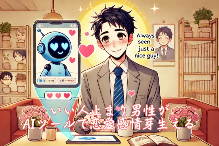 いい人止まり男性がAIツールで恋愛感情芽生える