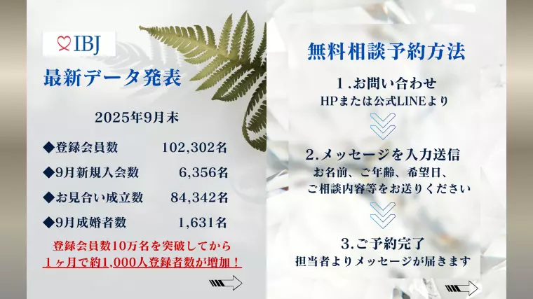 迷える婚活者…これがIBJを選ぶ理由☝🏻9月データ㊙️