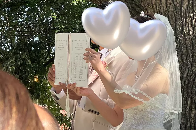 大粒の愛♡ 心温まるガーデンウェディング