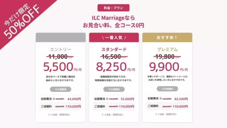 ILC Marriage「期間限定キャンペーン｜婚活応援開催中🌟」- 2