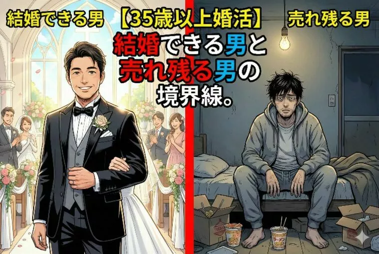 【35歳以上婚活】結婚できる男と売れ残る男の境界線。
