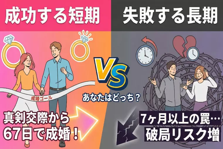 【最新データ公開】真剣交際に入ったら平均67日で成婚！？