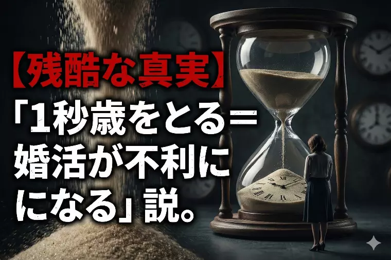 【残酷な真実】「1秒歳をとる＝婚活が不利になる」説。