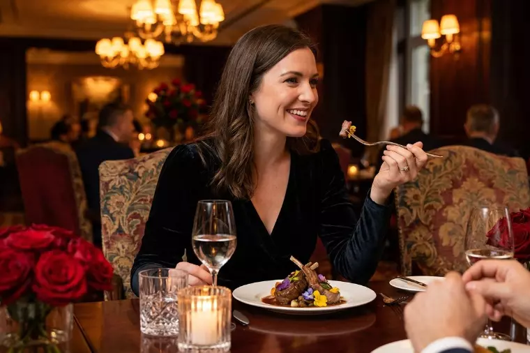 食事を食べ終わると「そろそろ行きましょうか？」と言われる