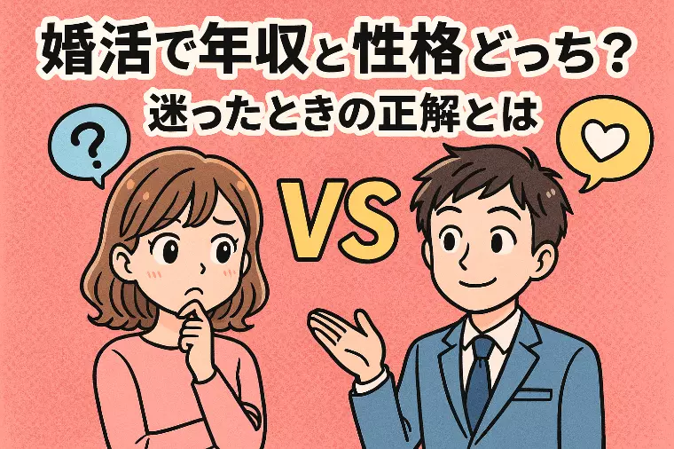 婚活で選ぶなら年収と性格どっち？迷ったときの正解とは