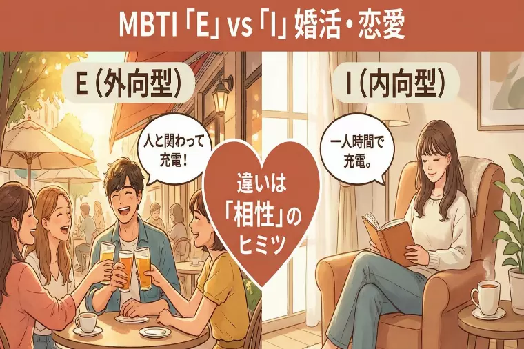 MBTI！EとIの本当の違い。恋愛・婚活で相性が良い理由