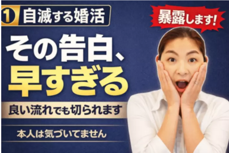 婚活で告白が失敗する本当の理由｜タイミングを間違える…