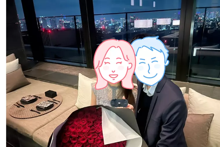 30代ハイスペ男性👔プロポーズ大成功！100本薔薇🌹