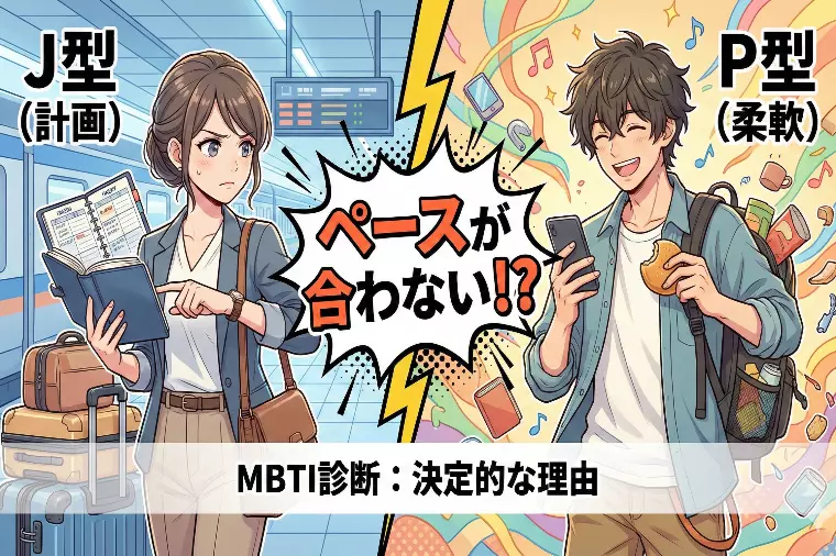 MBTI診断！J型とP型「ペースが合わない」決定的な理由