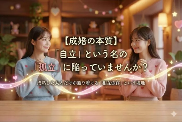 【成婚の本質】「自立」という名の「孤立」に…