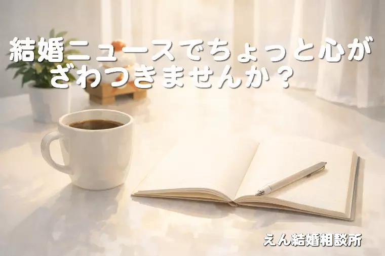 【結婚ニュースでちょっと心がざわつきませんか？】
