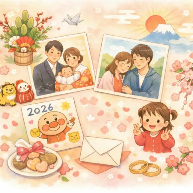 年賀状が教えてくれる、結婚後の幸せ！