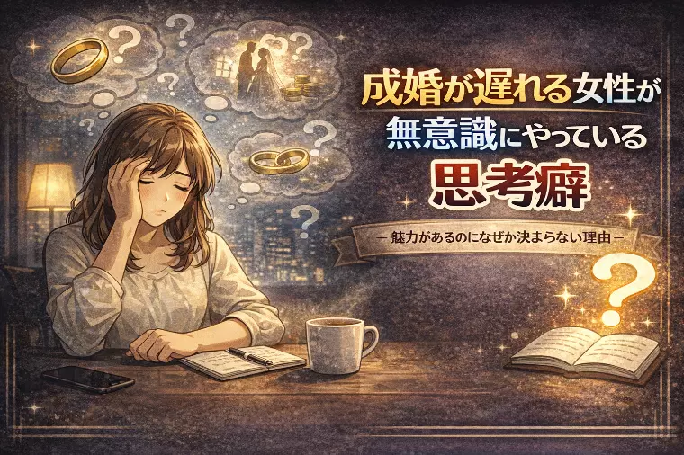 【女性向け】成婚が遅れる女性が無意識にやっている思考癖