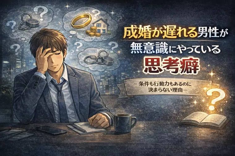 【男性向け】成婚が遅れる男性が無意識にやっている思考癖
