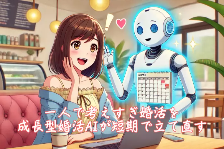 一人で考えすぎ婚活を成長型婚活AIが短期で立て直す