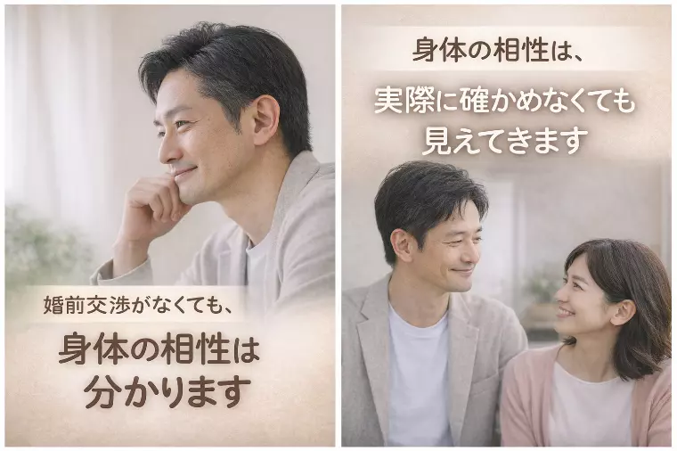 婚前交渉がなくても、身体の相性は分かります