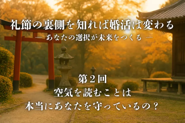 礼節の裏側を知れば婚活は変わる【第２回】