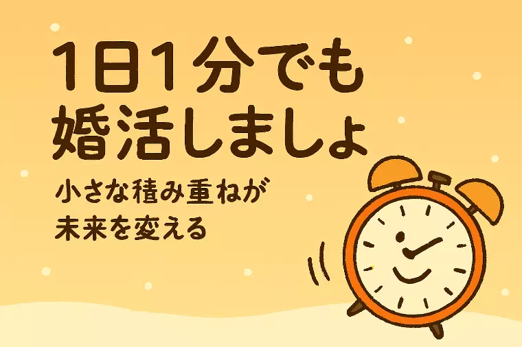 1日1分でも婚活しましょ——小さな積み重ねが未来を変える