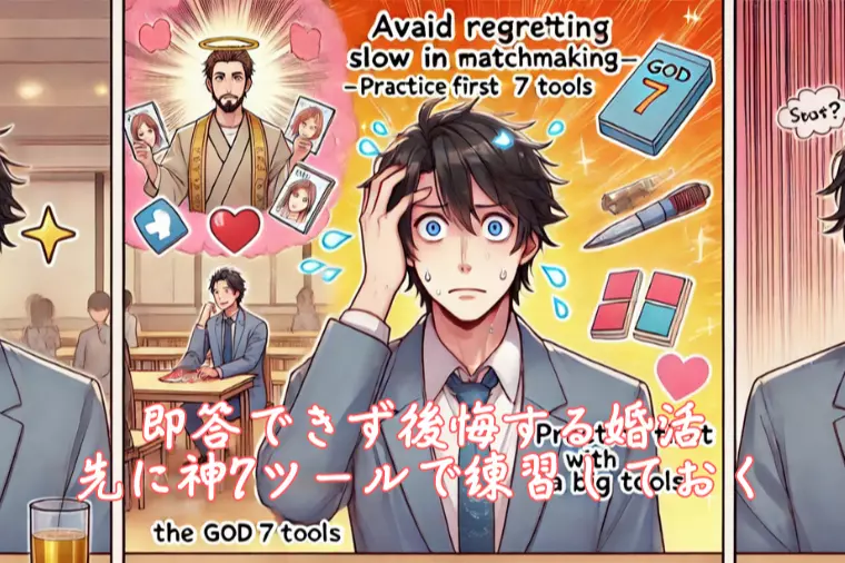 即答できず後悔する婚活、先に神7ツールで練習しておく