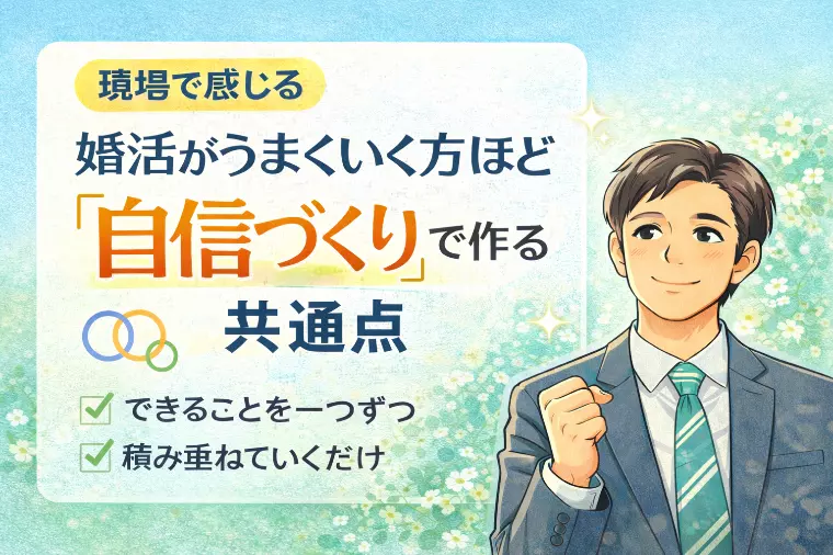 婚活がうまくいく方ほど、自信がつく前に動く