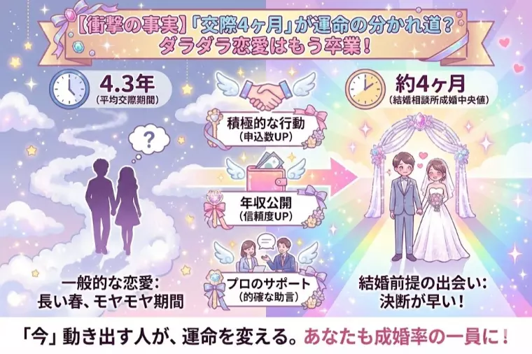 【衝撃の事実】「交際4ヶ月」が運命の分かれ道？