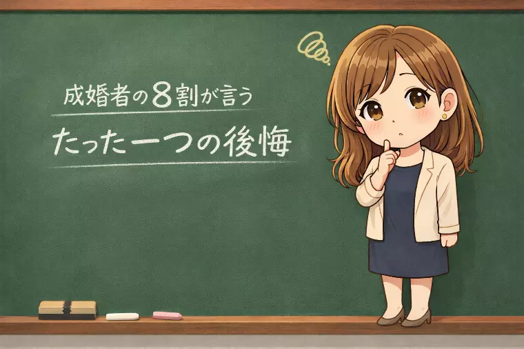 成婚者の8割が言う、たった一つの後悔