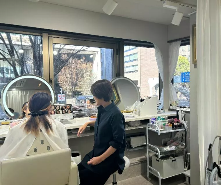 初めての写真館へお見合い写真撮影のためお付き添い