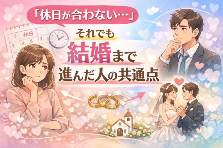 「休日が合わない…」それでも結婚まで進んだ人の共通点
