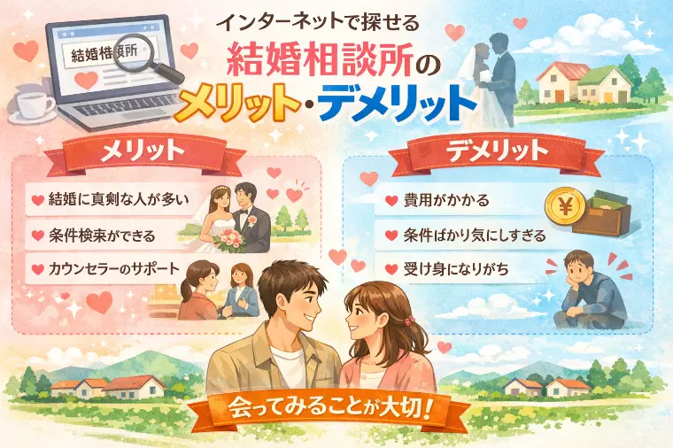 ネット検索で分かる結婚相談所のメリット・デメリット