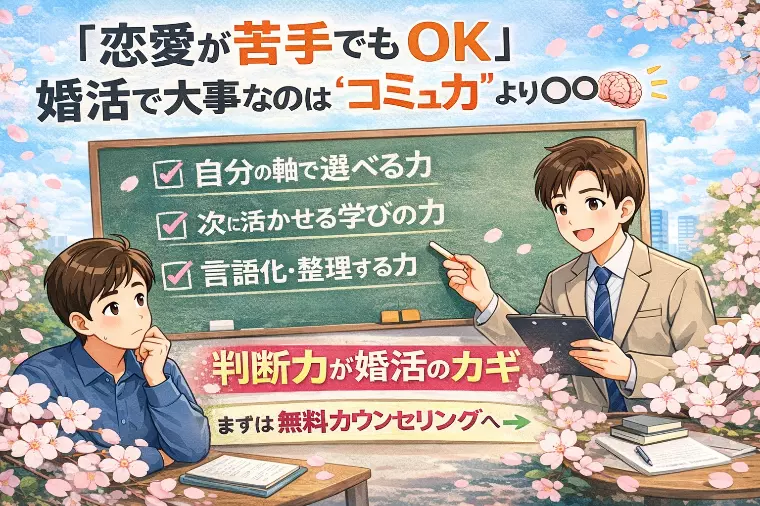 婚活で大事なのは“コミュ力”より◯◯です🧠