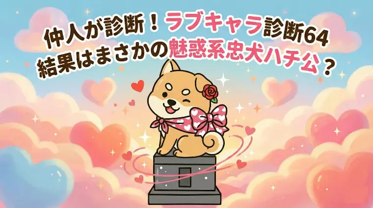 仲人がラブキャラ診断64！まさかの魅惑系忠犬ハチ公！？