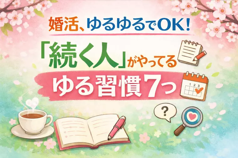 婚活、週1でいい。ゆる習慣7つ📆