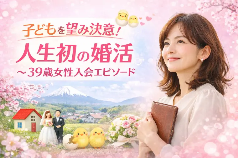 子どもを望み決意！人生初の婚活～39歳女性入会エピソード