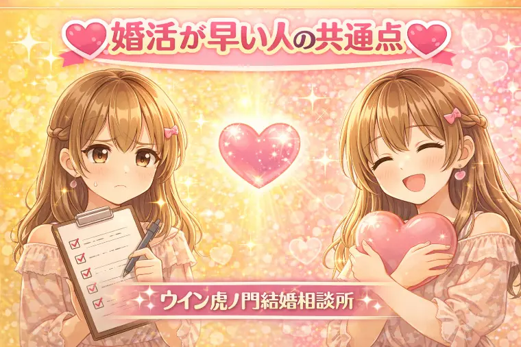 💗婚活が早い人の共通点💗