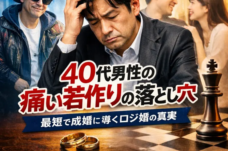 40代男性の婚活失敗に学ぶ！若作りを捨て成婚へ導くロジ婚