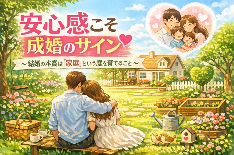 安心感こそ成婚のサイン～結婚は『家庭』という庭を育てる事