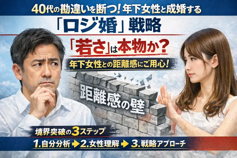 40代の勘違いを断つ！年下女性と成婚する「ロジ婚」戦略