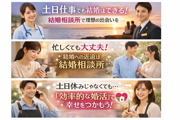 土日仕事の人が結婚相談所を選ぶべき理由