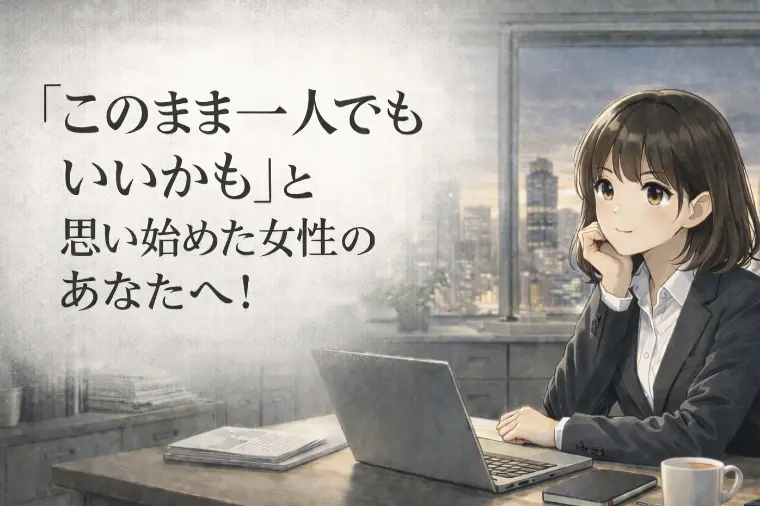 「このまま一人でもいいかも」と思い始めた女性のあなたへ