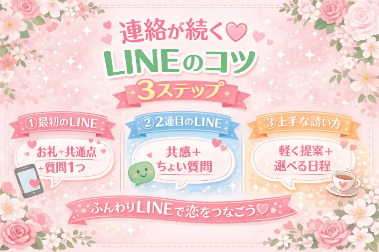 LINEが続かないを卒業！好印象が残る3ステップ