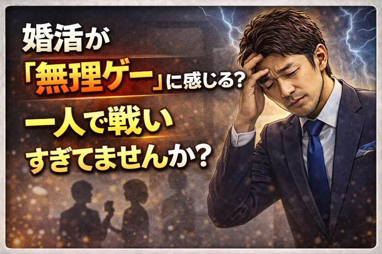 婚活が「無理ゲー」に感じる？一人で戦いすぎてませんか？