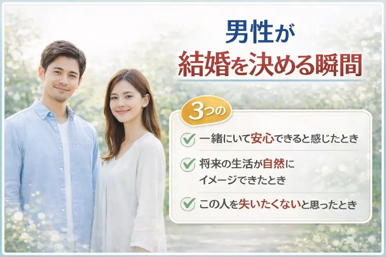 男性が結婚を決める瞬間