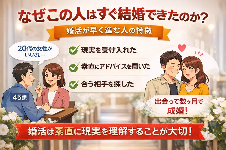 なぜこの人はすぐ結婚できたのか？婚活が早く進む人の特徴