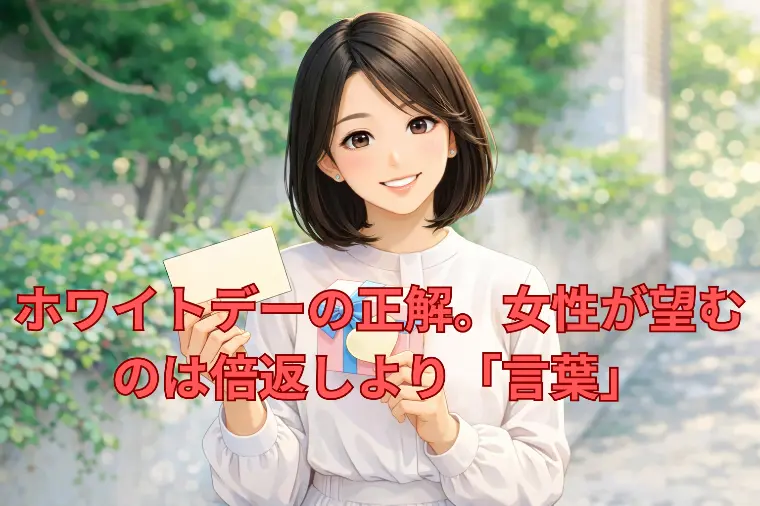 ホワイトデーの正解。女性が望むのは倍返しより「言葉」