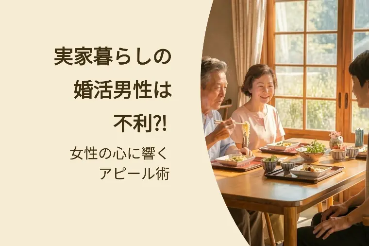実家暮らしの婚活男性は不利⁈