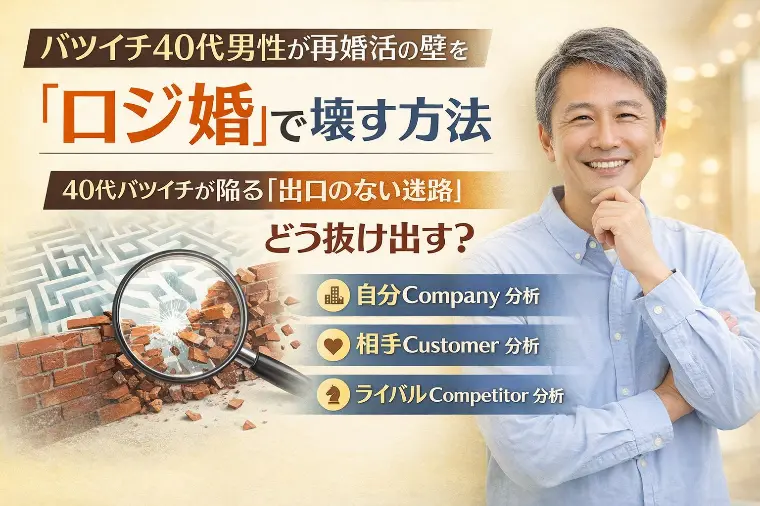 バツイチ40代男性が再婚活の壁を「ロジ婚」で壊す方法　　