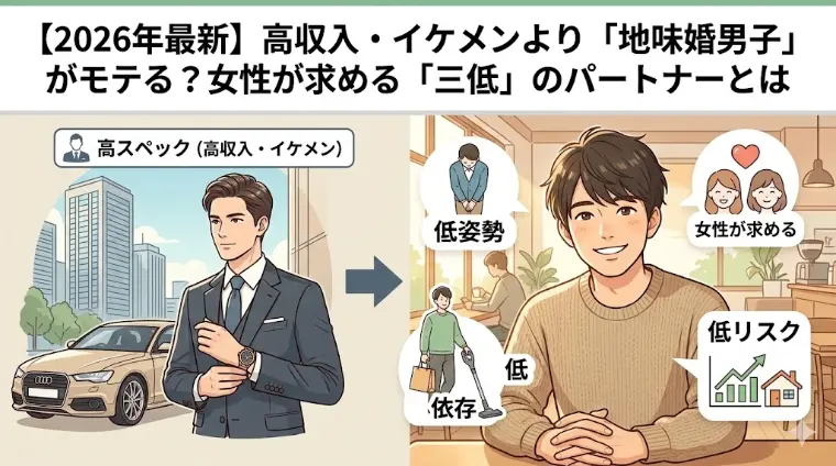 「地味婚男子」がモテる？女性が求める「三低」のパートナー