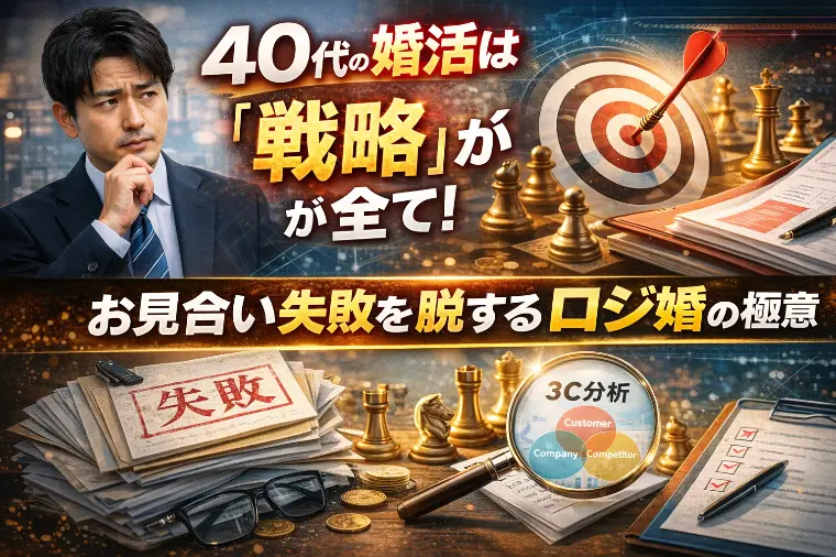 40代の婚活は「戦略」が全て！お見合い失敗を脱するロジ婚